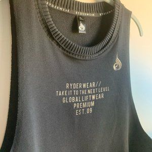 Ryderwear Black Duty Fleece Muscle Tank Size Large